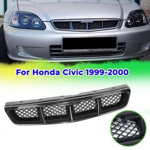 DURAFORCE Front Hood Mesh Sport ABS Grille for 1999-2000 for Honda Civic 2/3/4DR for Mugen