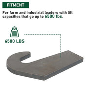 DURAFORCE 4 Mounting Brackets for Pin Type over the Bucket Loader Pallet Forks Weld 6500lb