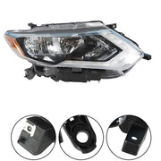 DURAFORCE LH+RH For Nissan Rogue 2017-2019 Headlamps Assembly Clear Lens Halogen Chrome