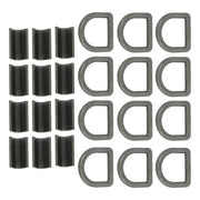 DURAFORCE Heavy Duty 3/8" Weld-On D Rings 5000 lbs MBS 12 Pack for Trailers & ATVs