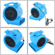 DURAFORCE Powerful 1/2HP 2200CFM 15ft 2-Position Carpet Dryer - Blue Fan