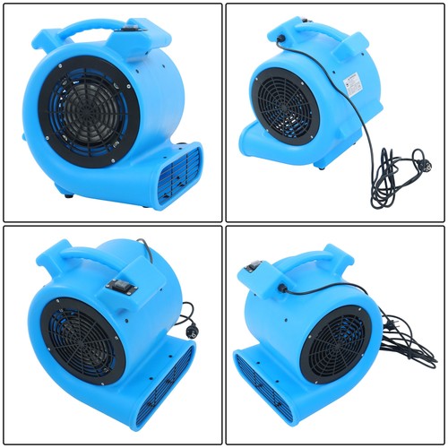 DURAFORCE Powerful 1/2HP 2200CFM 15ft 2-Position Carpet Dryer - Blue Fan