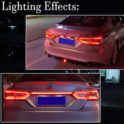 DURAFORCE LED Dynamic Rear Red Lens Turn Signal Tail Light for Toyota Camry 2018-2024