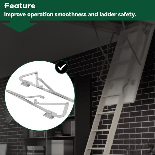 DURAFORCE Pair Attic Ladder Spreader Hinge Arms FOR MFG after 2010 Werner Series 55-2