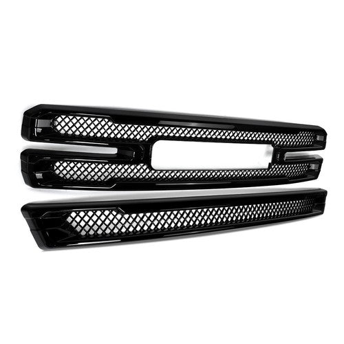 DURAFORCE Grille Covers Grill Overlay Gloss Black for 2019-2022 for GMC Sierra 1500 SLT AT4