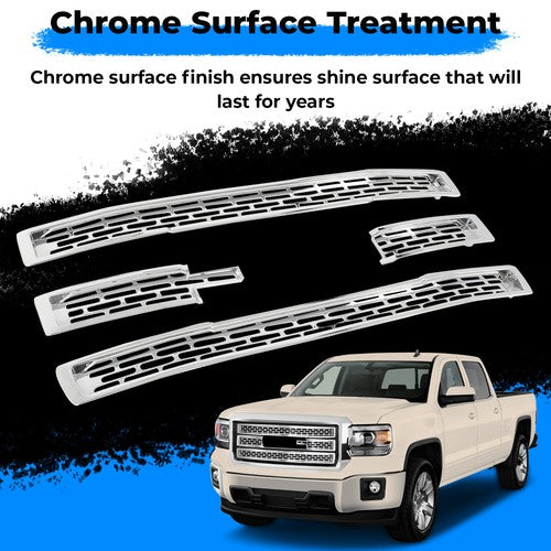 Chrome Grille Insert for GMC Sierra 1500 2014-2015 GI123