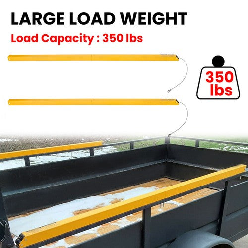 DURAFORCE Yellow 2 Sided Tailgate Utility Trailer Gate & Ramp Lift Assist System 350 lbs