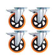 DURAFORCE 5 inch Swivel Caster Wheels with Dual Locking, Heavy Duty Castors Set of 4