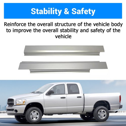 Slip On Rocker Panels for 02-08 Ram 1500 03-09 06 07 2500 3500 Standard Cab 2Dr