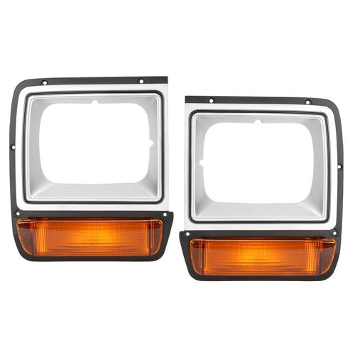 Headlight Bezel for Dodge D W Pickup Truck 1986 1990 Pair Corner Parking Light