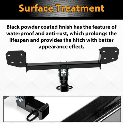 Class 3 Black Trailer Tow Hitch 2 Inch Receiver For Subaru Outback Sport Wagon 10-19