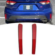 DURAFORCE 2pcs Rear Bumper Reflector Reflex Red for 2020 2021 2022 for Toyota Corolla