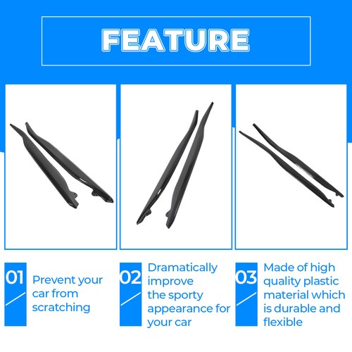 Metallic Side Skirts Z06 Style ABS Gloss Black for 2014 2019 14 Up Corvette C7