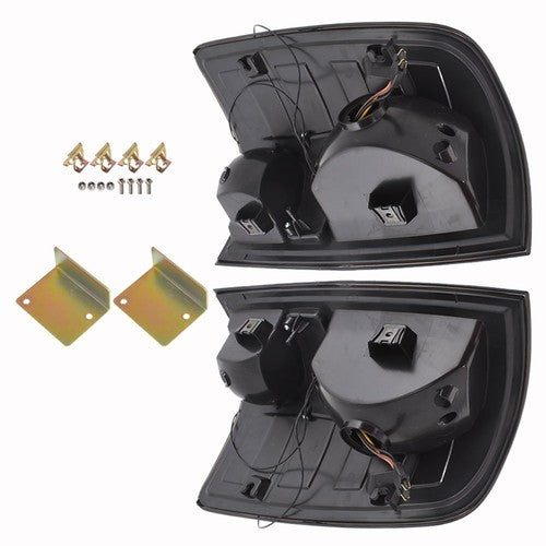 DURAFORCE Black Housing Smoked Lens Tail Lights Brake Lamps Fit For Dodge Ram 1500 09-18