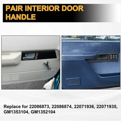 Interior Door Handle Chrome Lever for Chevy GMC C K1500 Suburban 88 89 94 Pair
