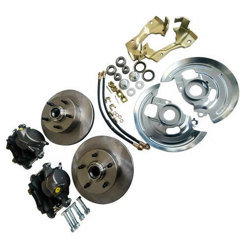 DURAFORCE Front Disc Brake Kit 11" Rotor Drilled / Slotted Fits GM A F X-Body 1964-1974