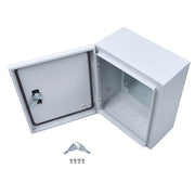 DURAFORCE 12x10x6" NEMA 4X Steel Electrical Box, IP56 Waterproof Lockable w/Mounting Plate