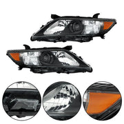 DURAFORCE Headlights Black Fog Lights+Switch Kit For 10-11 Toyota Camry SE Left+Right Side