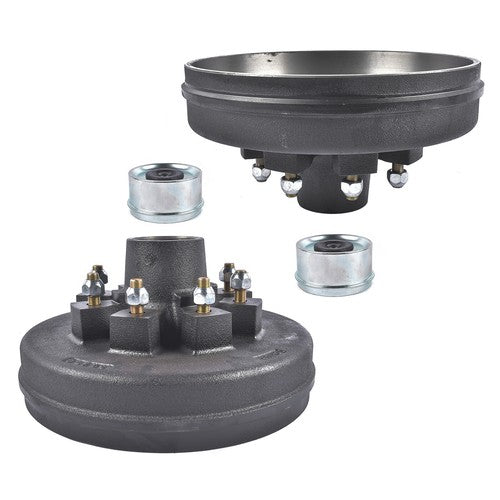 DURAFORCE 2Pcs 8 Lug Trailer Brake Hub Drum Kit 8 on 6.5'' 8x6.5 for 7000 lbs Axle-22004K