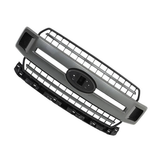 DURAFORCE Plastic Gray Front Upper Hood Grille New For Ford F-150 XLT XL 2018 2019 2020