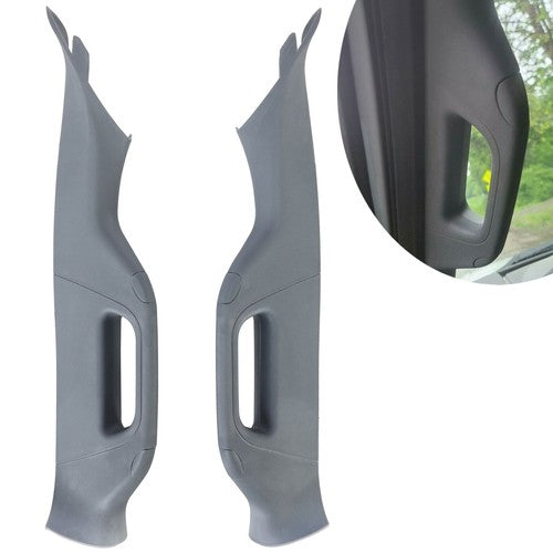 DURAFORCE Left and Right A Pillar Handle Trim Gray for 2011 to 2016 Ford F250 F350 F550
