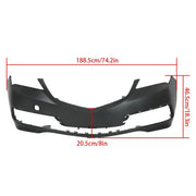 DURAFORCE Front Bumper Cover Without Sensor Hole Plastic New For Acura TLX 2015 2016 2017