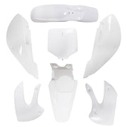 DURAFORCE For Kawasaki KX 65 KLX 110 DRZ110 Suzuki RM65 Plastic Fender Fairing kit White