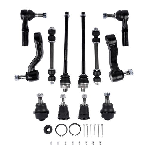 DURAFORCE 12Pcs Front Ball Joints Tie Rods Idler Pitman Arm for Chevy Silverado 2500 3500