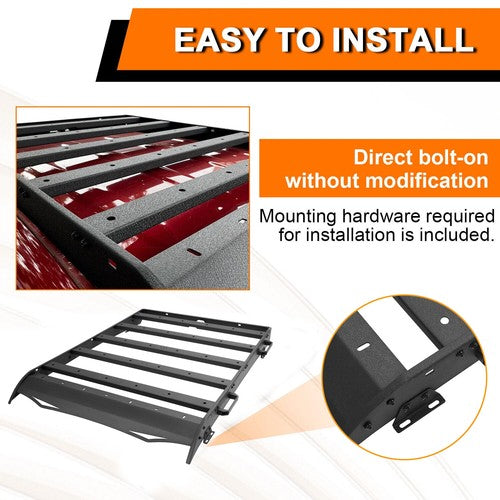 Roof Rack Cargo Carrier Steel For Toyota Tacoma 2005 To 2023 Double Cab 330 Lbs
