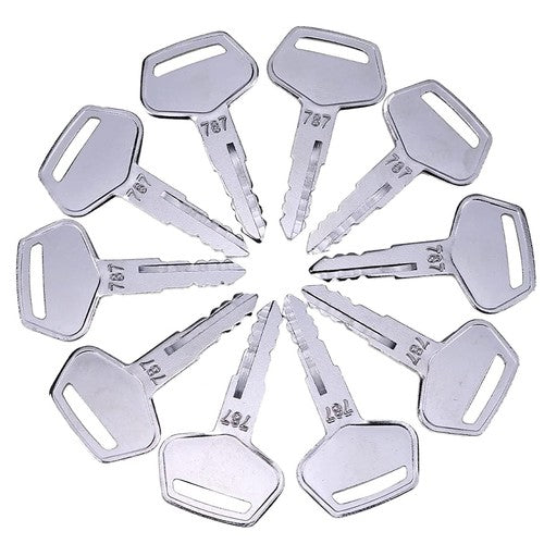DURAFORCE 10X Keys Heavy Equipment Key 787 for Komatsu Equipment