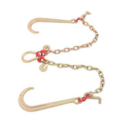 DURAFORCE T J Hook Double Limb Hook Chain 5/16in*2ft G80 Chain Fracture Strength 9260lbs
