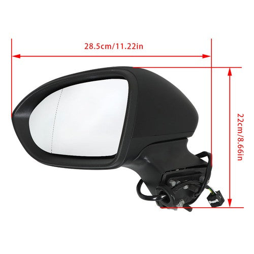 DURAFORCE GM1320542 Left Driver Side View Mirror Heated 5-Pins For Chevy Cruze 2016-2019