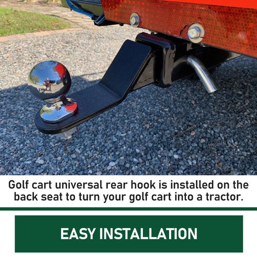 DURAFORCE Golf Cart Trailer Hitch 2″ Receiver for Club Car EZGO Yamaha Backseat Foot Rest