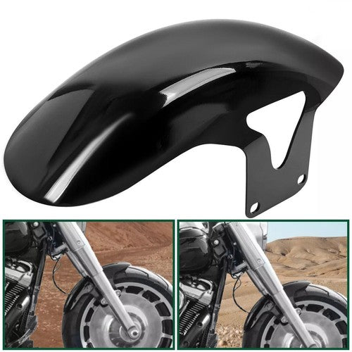 DURAFORCE Glossy Black Front Fender For Harley M8 Softail Fat Boy FLFB FLFBS 2018-2024