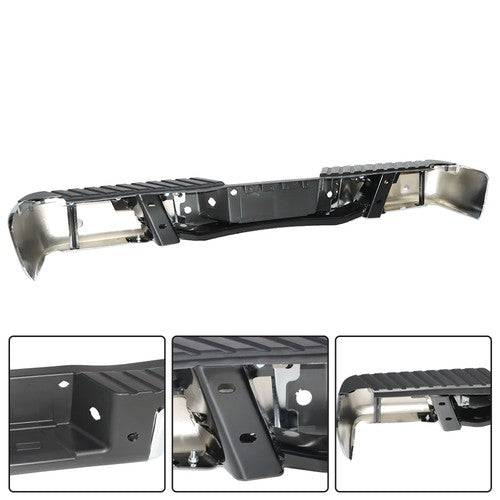 DURAFORCE Fit For Ford F150 09-14 Steel Rear Bumper Assembly Styleside With Sensor Holes