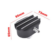 DURAFORCE Push-in Breather & PCV Combo Kit 1-1/4" Valve Cover Hole Black Aluminum Finned