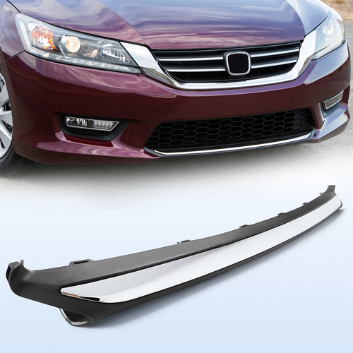 DURAFORCE Front Bumper Lower Grille Chrome Molding Trim for 2013-2015 for Honda Accord