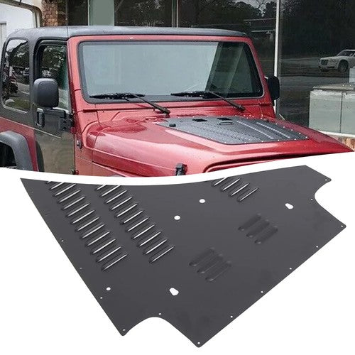 Aluminum Front Vented Louver Hood Panel for 1997-2002 Jeep Wrangler TJ