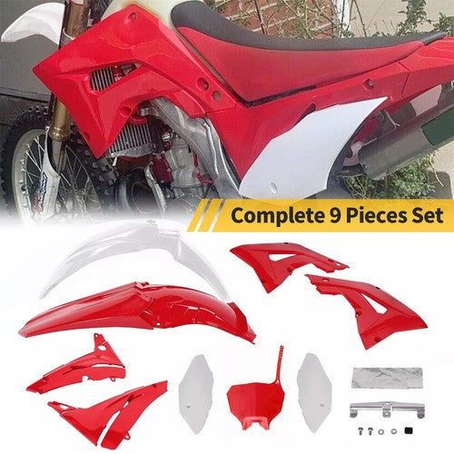 DURAFORCE Restyle Plastic Kit Bodywork Fairing for 2002-2007 Honda CR125R CR250R Red White