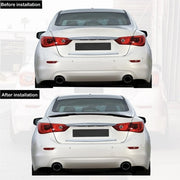 DURAFORCE For 2014-2024 Infiniti Q50 M4 Style Rear Trunk Spoiler Wing Carbon Fiber Style