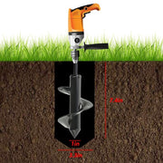 DURAFORCE Auger Drill Bit 3 in. x 7 in.Black Garden Plant Flower Bulb Rapid Planter Spiral