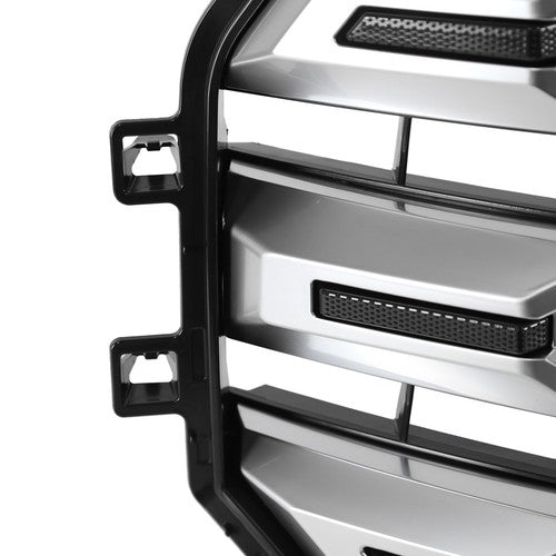 DURAFORCE Fit Toyota Tundra 2022-2024 Platinum Brushed Satin Aluminum Front Upper Grille