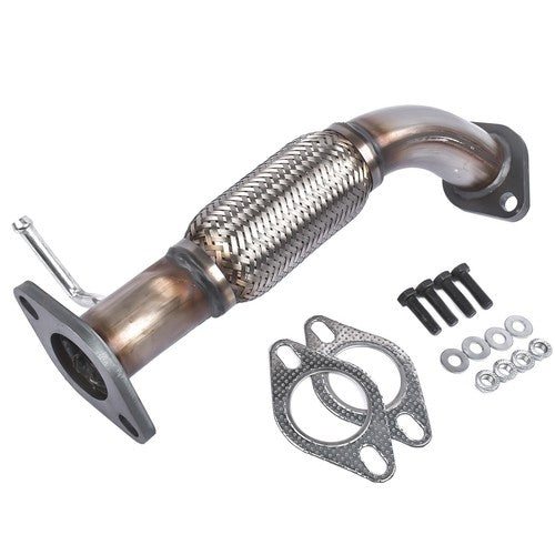 DURAFORCE Exhaust Front Flex Pipe for 2011-15 Optima Sonata HYBRID W/o Oxygen Sensor Ports