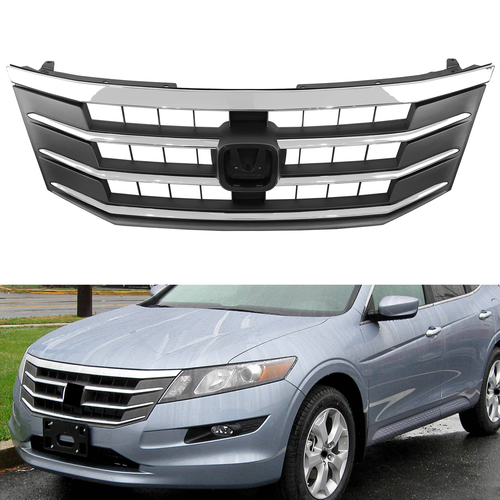 DURAFORCE For 2010 2011 2012 Honda Crosstour EX EX-L Front Upper Chrome Bumper Mesh Grille
