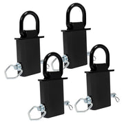 DURAFORCE 4pk Heavy-Duty 12,000 Lbs Removable D-Ring Stake Pocket For Flatbed/Trailers