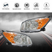DURAFORCE Black Housing Headlamp Halogen Type Right & Left For Toyota Rav4 Sport 2009-2012