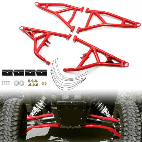 DURAFORCE For Polaris RZR XP 1000 / Turbo 2014-2023 Red High Clearance Steel Front A Arms