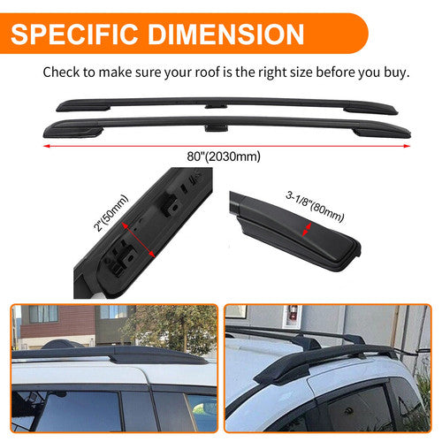 DURAFORCE Roof Rack Side Rail Luggage Cargo Carrier For For 2018-2025 Honda Odyssey