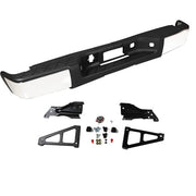 DURAFORCE Chrome Steel Rear Bumper Fit For Chevy Silverado GMC Sierra 1500 07-13 Pickup