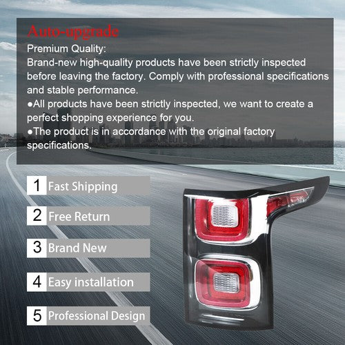 DURAFORCE Red Right Passenger Side Tail Light Fit For Land Rover Range Rover 18-20 Series